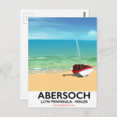 Carte Postale Abersoch, affiche de vacances dans la péninsule de (Devant / Derrière)