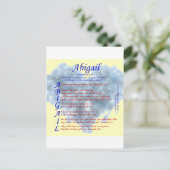 Carte Postale Abigail Acrostic (Debout devant)