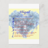 Carte Postale Abigail Acrostic (Devant)