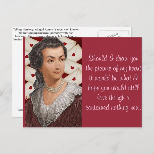 Carte Postale Abigail Adams (Devant / Derrière)