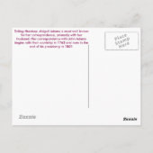 Carte Postale Abigail Adams - Souvenez-vous des femmes (Dos)