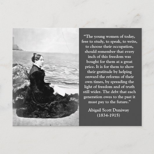 Carte Postale Abigail Scott Duniway Chef du Suffrage de l'Oregon (Devant)