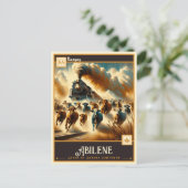 Carte Postale Abilene, Kansas | VINTAGE (Debout devant)