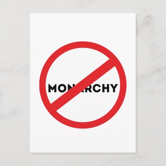 Carte Postale Abolir la monarchie (Devant)
