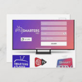 Carte Postale Abonnement IPTV pour 12 mois (Devant / Derrière)
