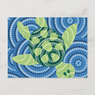 Carte Postale Aboriginal turtle