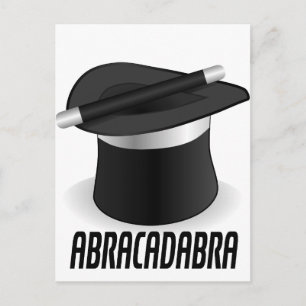 Carte Postale Abracadabra magic top hat