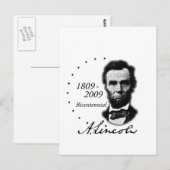 Carte Postale Abraham (Abe) Lincoln Bicentennial (Devant / Derrière)