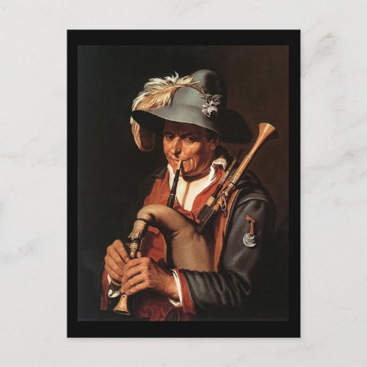 Carte Postale Abraham Bloemaert Le Bagpiper (Devant)