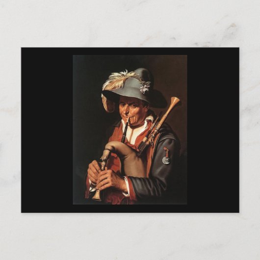 Carte Postale Abraham Bloemaert Le Bagpiper (Devant)