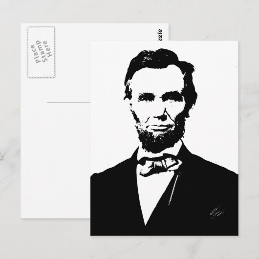 Carte Postale Abraham Lincoln (Devant / Derrière)