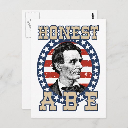 Carte Postale Abraham Lincoln (Devant / Derrière)