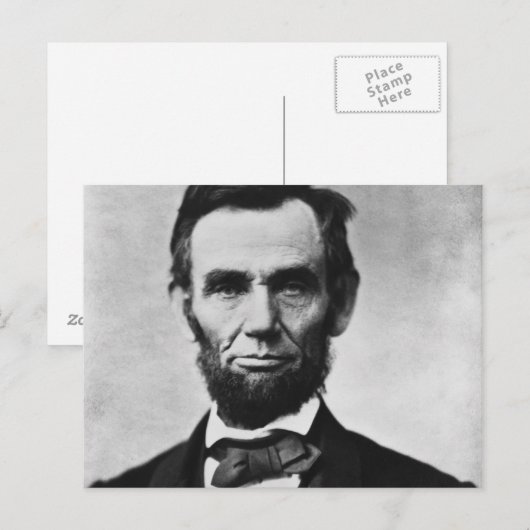 Carte Postale Abraham Lincoln (Devant / Derrière)