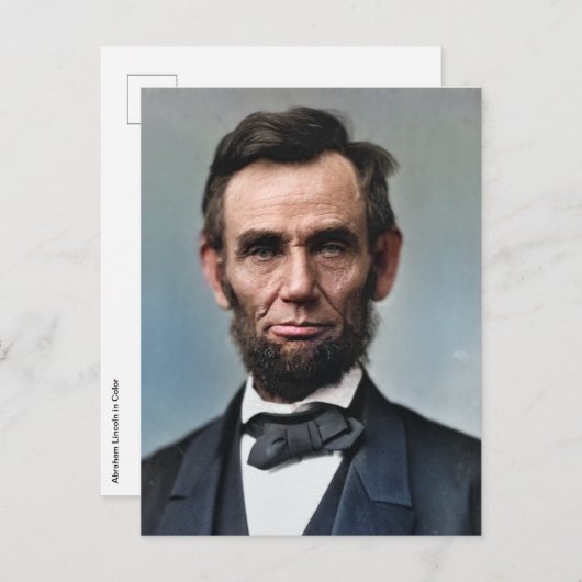 Carte postale Abraham Lincoln (Devant / Derrière)