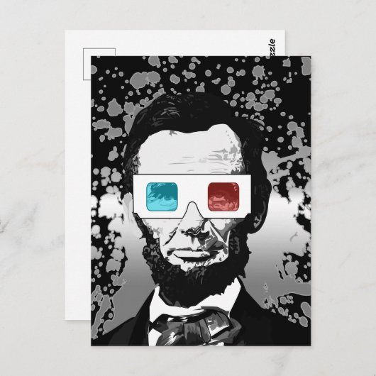 Carte Postale Abraham Lincoln - 3D (Devant / Derrière)
