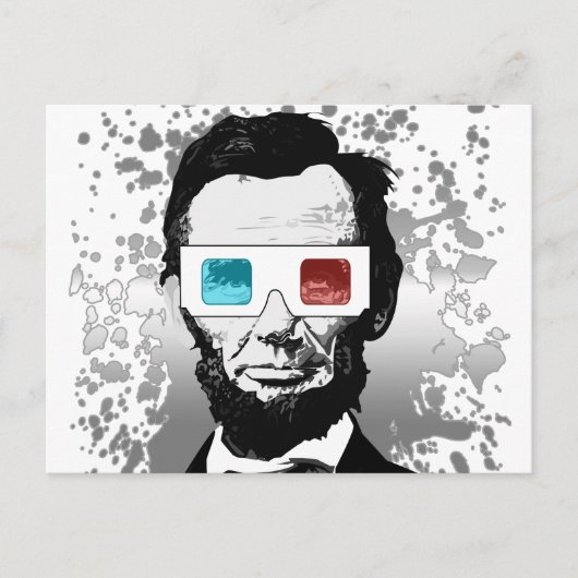 Carte Postale Abraham Lincoln - 3D (2) (Devant)