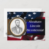Carte Postale Abraham Lincoln Bicentennial (Devant / Derrière)