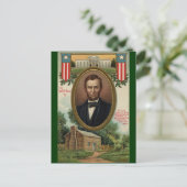 Carte Postale Abraham Lincoln & Cabine de journaux dans le Kentu (Debout devant)