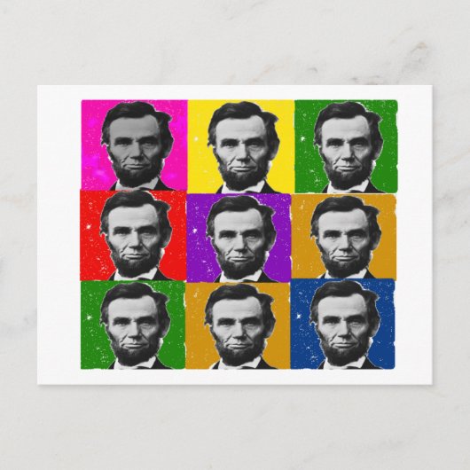 Carte Postale Abraham Lincoln Cadeaux d'Art—Unique 9 Photos (Devant)