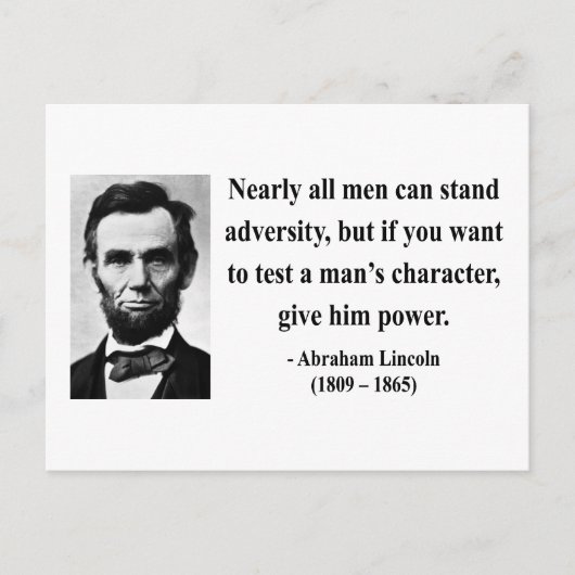 Carte Postale Abraham Lincoln Citation 6b (Devant)