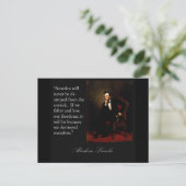 Carte Postale Abraham Lincoln Citation & Portrait (Debout devant)