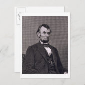 Carte Postale Abraham Lincoln, engraved from a photograph by Wil (Devant / Derrière)