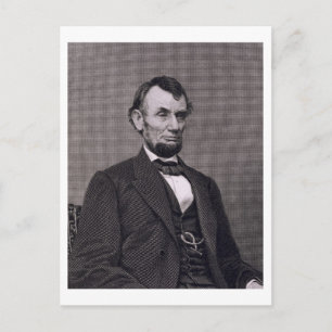 Carte Postale Abraham Lincoln, engraved from a photograph by Wil