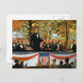Carte Postale Abraham Lincoln et Stephen A. Douglas (Devant / Derrière)