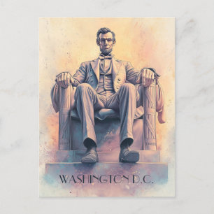 Carte Postale Abraham Lincoln et Washington D.C. Travel