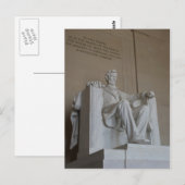 Carte postale Abraham Lincoln Memorial Washington (Devant / Derrière)