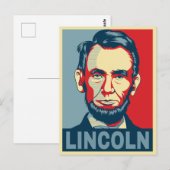 Carte Postale Abraham Lincoln USA Président Hope Style (Devant / Derrière)