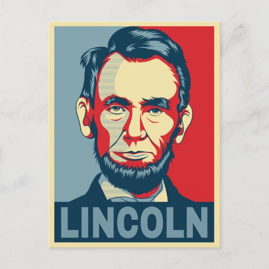 Carte Postale Abraham Lincoln USA Président Hope Style (Devant)