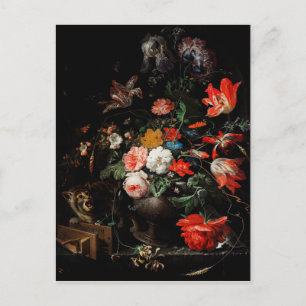 Carte Postale Abraham Mignon Le Bouquet Renversé. Floral