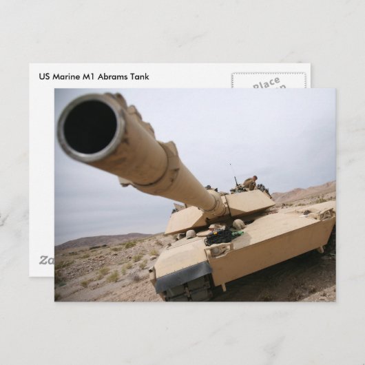 Carte Postale Abrams USMC M1 (Devant / Derrière)