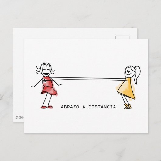 Carte Postale Abrazo a distancia (Devant / Derrière)