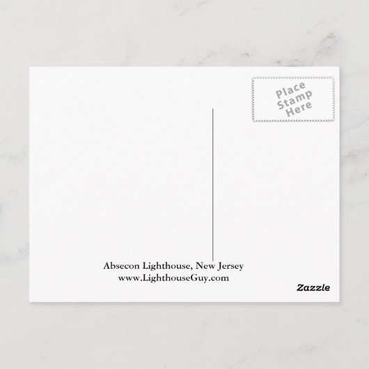 Carte Postale Absecon Lighthouse, New Jersey Postcard (Dos)