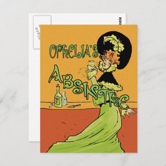 Carte Postale Absinthe 1890s Style (Devant / Derrière)