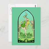 Carte Postale Absinthe Art Nouveau (Devant / Derrière)