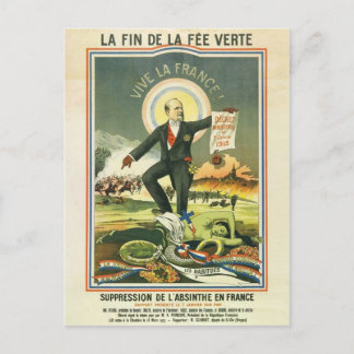 Carte postale Absinthe Ban France