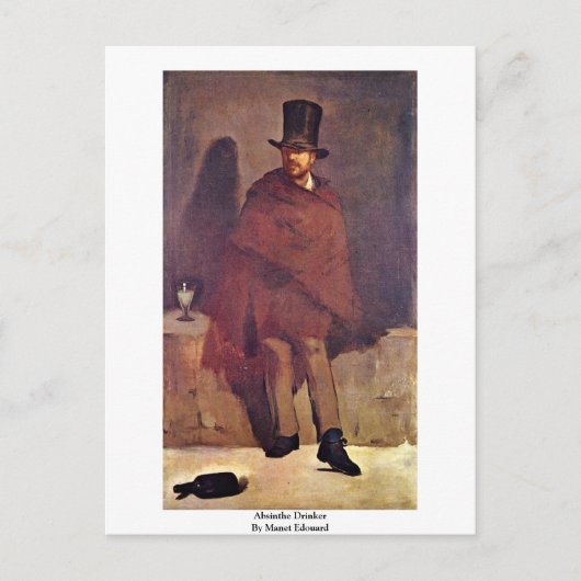 Carte Postale Absinthe Drinker Par Manet Edouard (Devant)