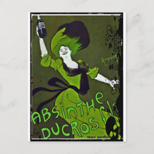 Carte Postale Absinthe en vert