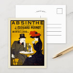 Carte Postale Absinthe extra-supérieure | Leonetto Cappiello<br><div class="desc">Absinthe Extra-Supérieure J. Édouard Pernot (1900-1905) | L’affiche publicitaire vintage de Leonetto Cappiello pour l’Absinthe Extra-Supérieure J. Édouard Pernot (1900-1905) présente une scène sophistiquée d’un homme et d’une femme assis à une table, vêtus d’une tenue élégante, dégustant des lunettes d’absinthe. L'attitude raffinée du couple et ses vêtements élégants dégagent luxe...</div>