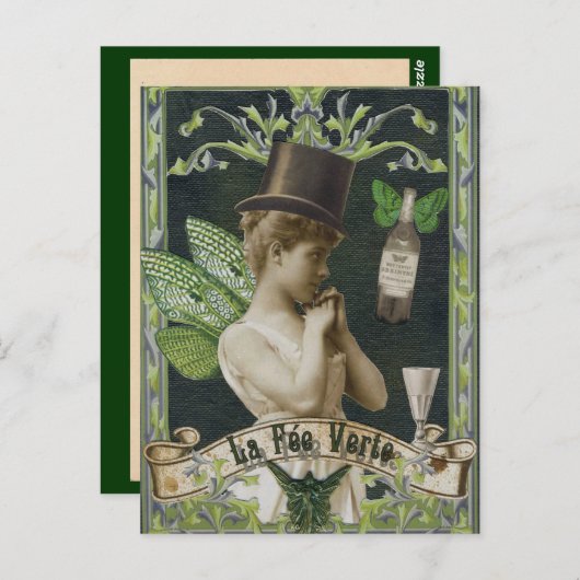 Carte postale Absinthe Fairy (Devant / Derrière)