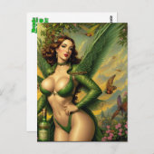 Carte postale Absinthe Green Fairy (Devant / Derrière)