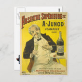 Carte postale Absinthe Junod (Devant / Derrière)
