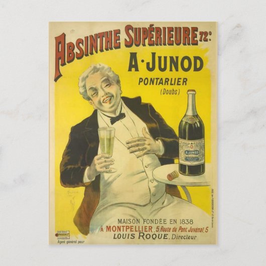 Carte postale Absinthe Junod (Devant)