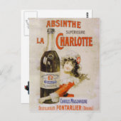 Carte postale Absinthe La Charlotte (Devant / Derrière)