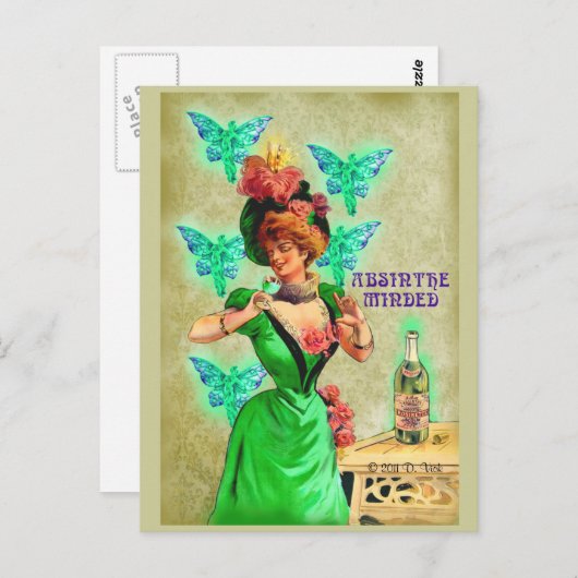 Carte postale Absinthe Mind (Devant / Derrière)