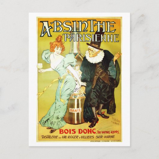 Carte Postale Absinthe parisienne (Devant)