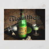 Carte Postale Absinthe Plateau Encore Vie (Devant)